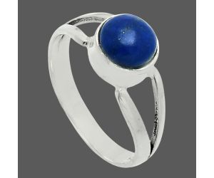 Lapis Lazuli Ring size-7 EXR06148 R-1002, 7x7 mm