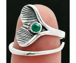 Mermaid Tail Charm - Green Onyx Ring size-6 EXR06152 R-1070, 3x3 mm