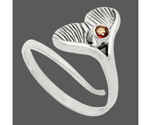 Mermaid Tail Charm - Hessonite Garnet Ring size-7.5 EXR06154 R-1070, 3x3 mm