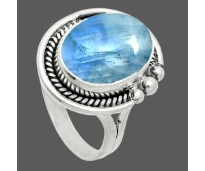 Rainbow Moonstone Ring size-6.5 EXR06160 R-1148, 10x14 mm