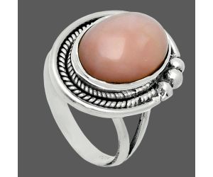 Pink Opal Ring size-6 EXR06168 R-1148, 10x14 mm