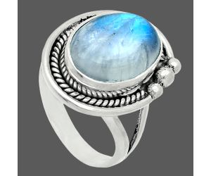 Rainbow Moonstone Ring size-6 EXR06169 R-1148, 10x14 mm