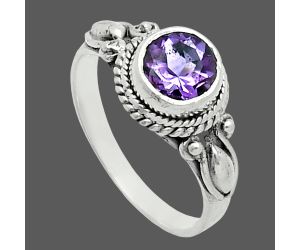 Amethyst Ring size-5 EXR06184 R-1345, 6x6 mm