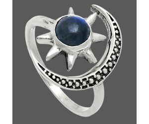 Star Moon Adjustable - Blue Labradorite Ring size-7 EXR06189 R-1015, 6x6 mm