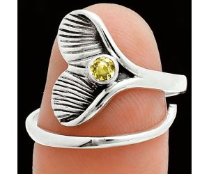 Mermaid Tail Charm - Citrine Ring size-8.5 EXR06198 R-1070, 3x3 mm