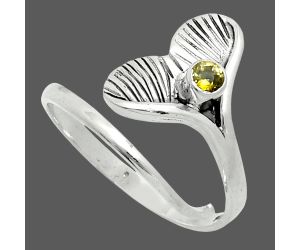 Mermaid Tail Charm - Citrine Ring size-8.5 EXR06198 R-1070, 3x3 mm