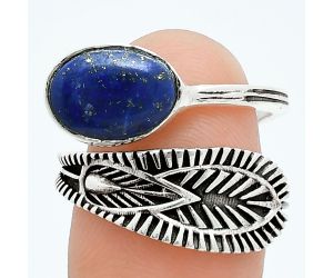 Adjustable - Lapis Lazuli Ring size-7 EXR06211 R-1116, 8x12 mm