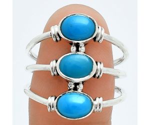 Sleeping Beauty Turquoise Ring size-9 EXR06212 R-1566, 7x5 mm