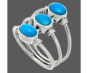 Sleeping Beauty Turquoise Ring size-9 EXR06212 R-1566, 7x5 mm