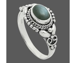 Gray Moonstone Ring size-7.5 EXR06217 R-1286, 7x5 mm