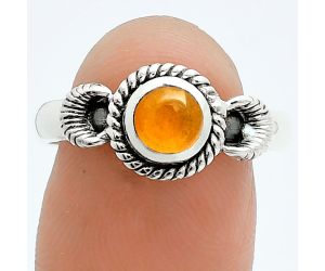 Carnelian Ring size-8.5 EXR06218 R-1733, 6x6 mm