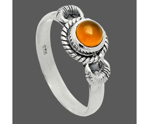 Carnelian Ring size-8.5 EXR06218 R-1733, 6x6 mm