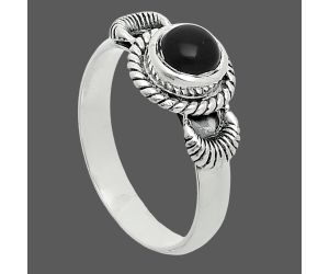 Black Onyx Ring size-7 EXR06219 R-1733, 6x6 mm