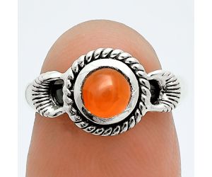 Carnelian Ring size-6.5 EXR06221 R-1733, 6x6 mm