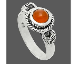 Carnelian Ring size-6.5 EXR06221 R-1733, 6x6 mm