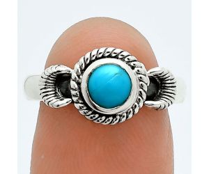 Sleeping Beauty Turquoise Ring size-8 EXR06222 R-1733, 6x6 mm