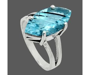 Sky Blue Topaz Ring size-8 EXR06224 R-1019, 9x18 mm