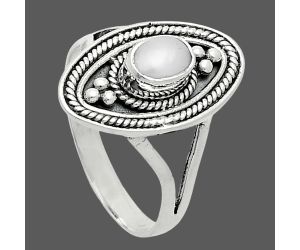 Natural Fresh Water Pearl Ring size-7.5 EXR06236 R-1258, 6x4 mm