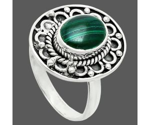 Malachite Eye Ring size-8 EXR06246 R-1256, 8x10 mm