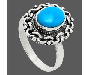 Sleeping Beauty Turquoise Ring size-8 EXR06247 R-1667, 7x9 mm