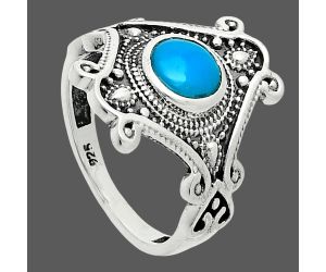 Sleeping Beauty Turquoise Ring size-7 EXR06248 R-1734, 7x7 mm