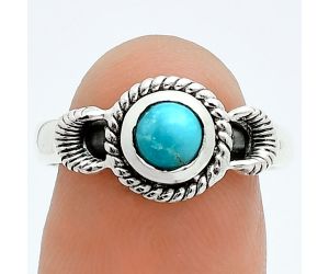 Natural Rare Turquoise Nevada Aztec Mt Ring size-8 EXR06250 R-1733, 6x6 mm