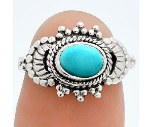 Sleeping Beauty Turquoise Ring size-6 EXR06251 R-1726, 7x5 mm