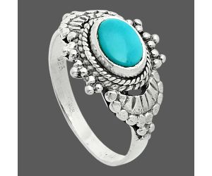 Sleeping Beauty Turquoise Ring size-6 EXR06251 R-1726, 7x5 mm