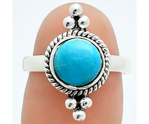 Sleeping Beauty Turquoise Ring size-7 EXR06252 R-1127, 8x8 mm