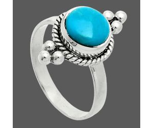 Sleeping Beauty Turquoise Ring size-7 EXR06252 R-1127, 8x8 mm