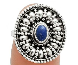 Lapis Lazuli Ring size-7 EXR06255 R-1691, 6x4 mm