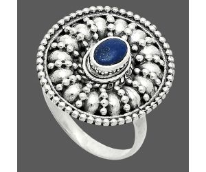 Lapis Lazuli Ring size-7 EXR06255 R-1691, 6x4 mm