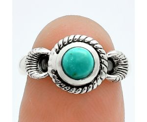 Natural Rare Turquoise Nevada Aztec Mt Ring size-6 EXR06256 R-1733, 6x6 mm