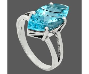 Sky Blue Topaz Ring size-9.5 EXR06260 R-1019, 9x18 mm