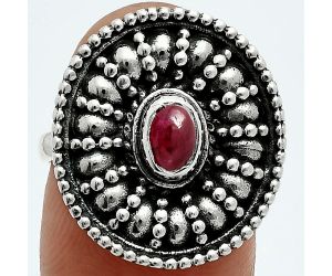 Ruby Glassfield Ring size-7 EXR06270 R-1691, 3x5 mm