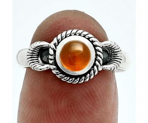 Carnelian Ring size-8 EXR06273 R-1733, 6x6 mm