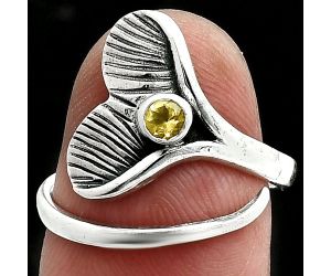 Mermaid Tail Charm - Citrine Ring size-7 EXR06277 R-1070, 3x3 mm