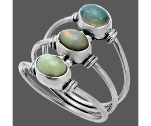 Ethiopian Opal Ring size-9 EXR06279 R-1566, 7x5 mm