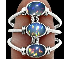 Ethiopian Opal Ring size-9 EXR06280 R-1566, 7x5 mm