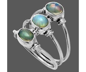 Ethiopian Opal Ring size-9 EXR06280 R-1566, 7x5 mm