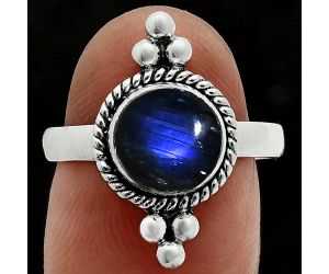 Blue Labradorite Ring size-8 EXR06282 R-1127, 8x8 mm