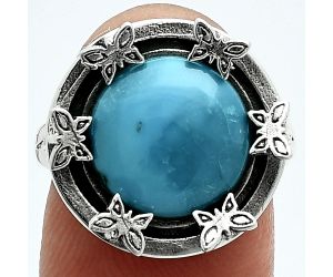 Butterfly - Natural Rare Turquoise Nevada Aztec Mt Ring size-8 EXR06284 R-1716, 12x12 mm