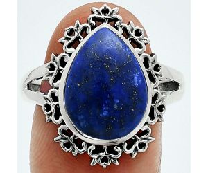 Lapis Lazuli Ring size-9 EXR06286 R-1114, 10x14 mm