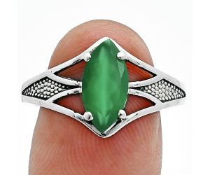 Green Onyx Ring size-8 EXR06287 R-1727, 6x12 mm