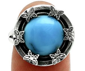 Butterfly - Natural Turquoise Morenci Mine Ring size-8 EXR06297 R-1716, 12x12 mm