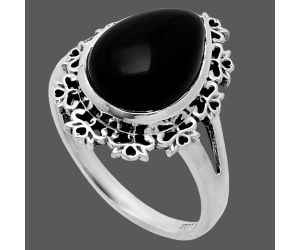 Black Onyx Ring size-10 EXR06299 R-1114, 10x14 mm