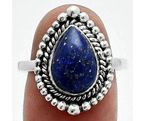 Lapis Lazuli Ring size-7 EXR06303 R-1154, 8x12 mm