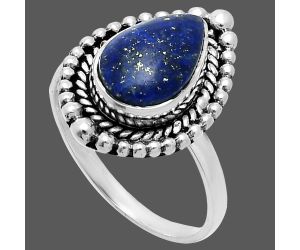 Lapis Lazuli Ring size-7 EXR06303 R-1154, 8x12 mm