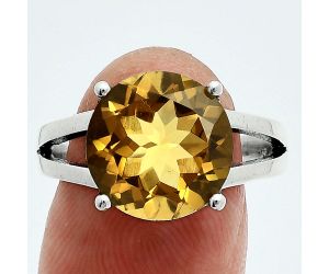 Citrine Ring size-8.5 EXR06304 R-1019, 12x12 mm