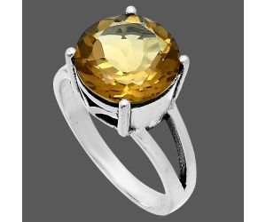 Citrine Ring size-8.5 EXR06304 R-1019, 12x12 mm